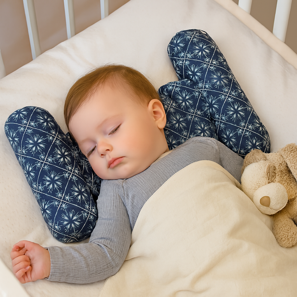 Baby Sleeping Comfort Pillow Shape For Head, Neck And Back – Breathable