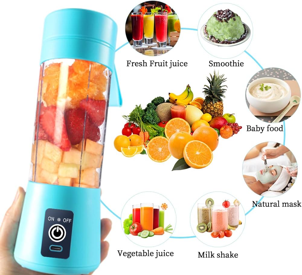 Portable Mini Juicer Blender – USB-Rechargeable & Travel-Friendly